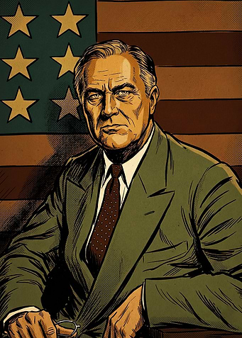 Franklin D. Roosevelt Vintage Portrait