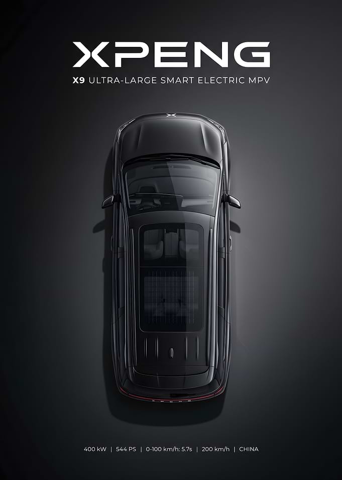 XPENG X9 Electric MPV Top View