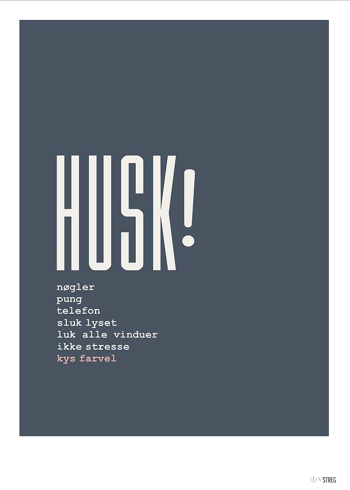Minimalist Danish Reminder Poster