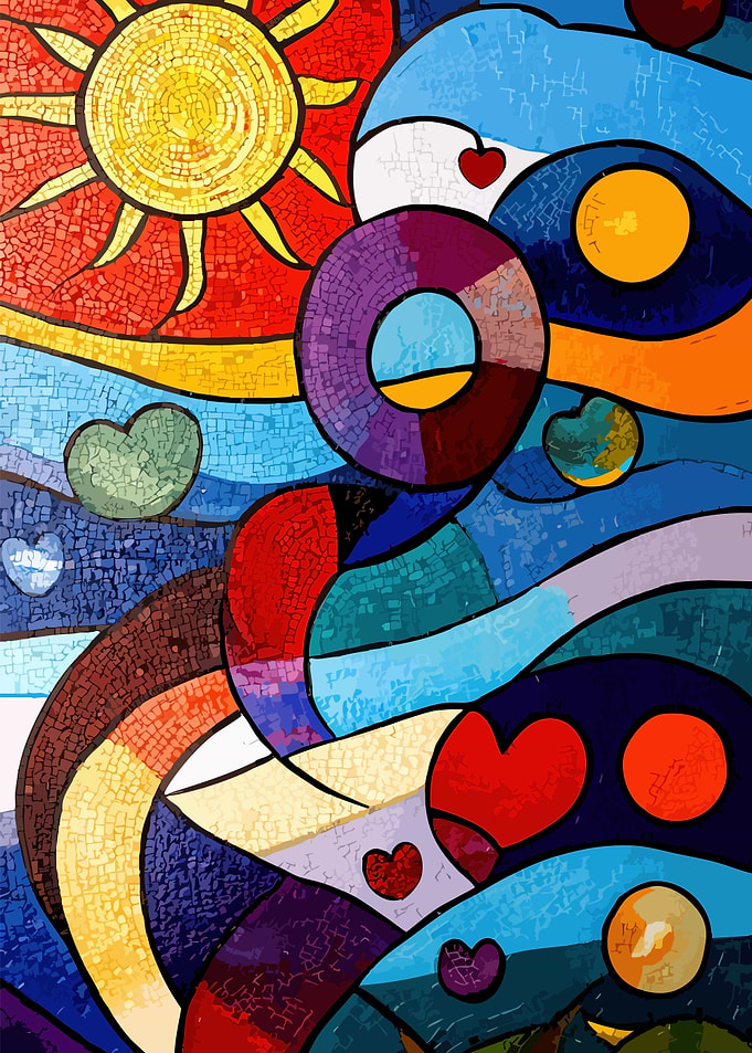 Colorful Abstract Mosaic Art