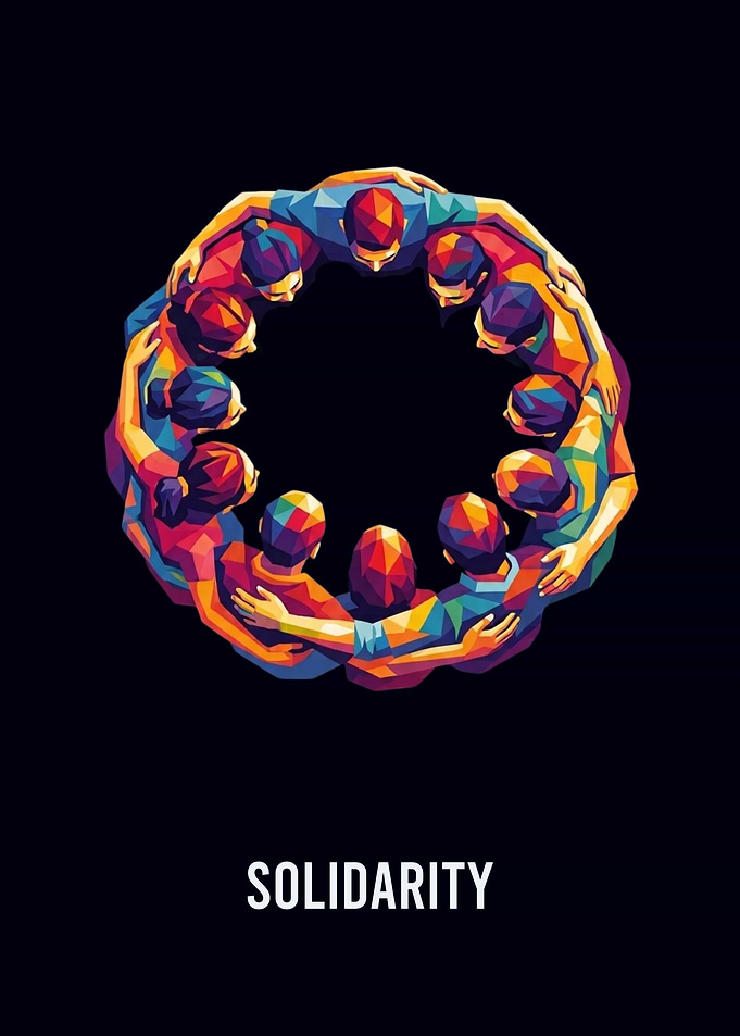 Solidarity Pop Art People Circle