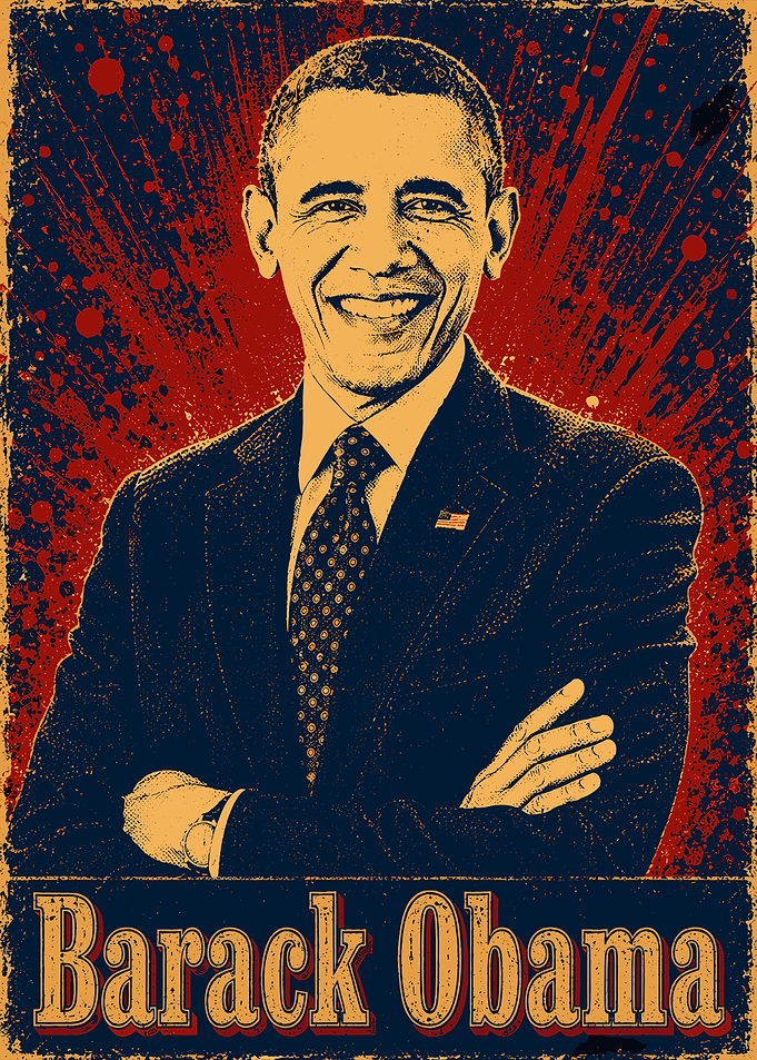Barack Obama Vintage Style Poster