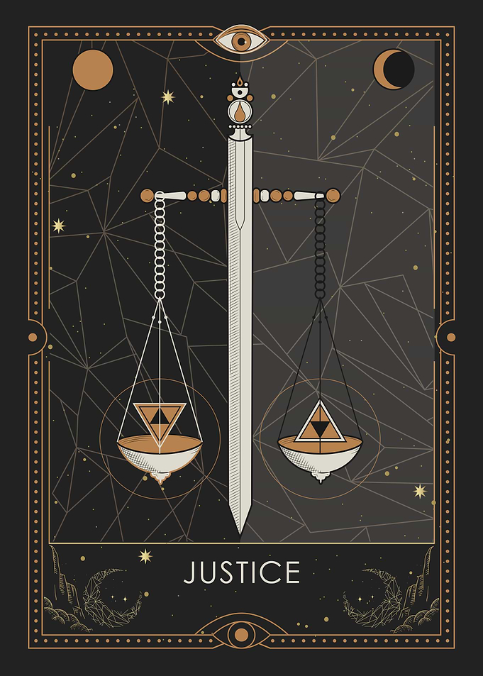 Justice Tarot Card Design