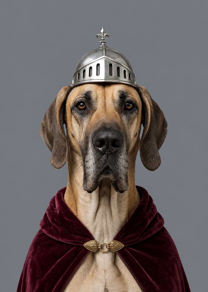 Great Dane Wall Art — Noble Knight Pet Portrait