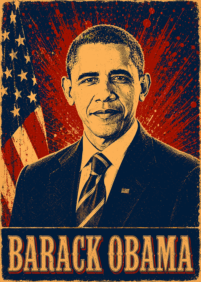 Barack Obama Vintage Style Poster