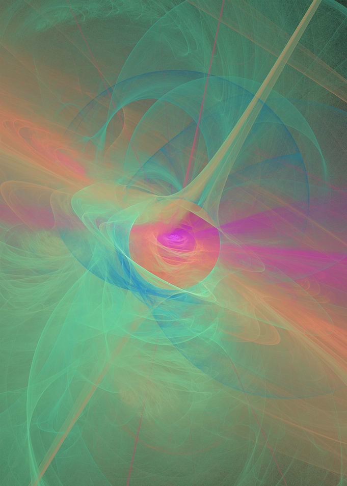 Abstract Fractal Energy Swirl