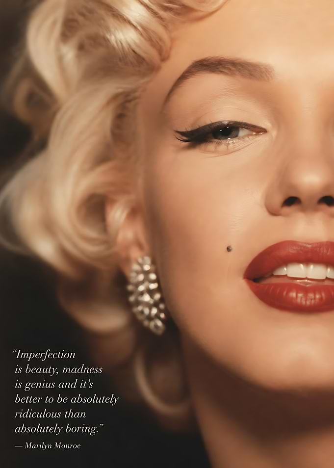 Marilyn Monroe Inspirational Quote Portrait