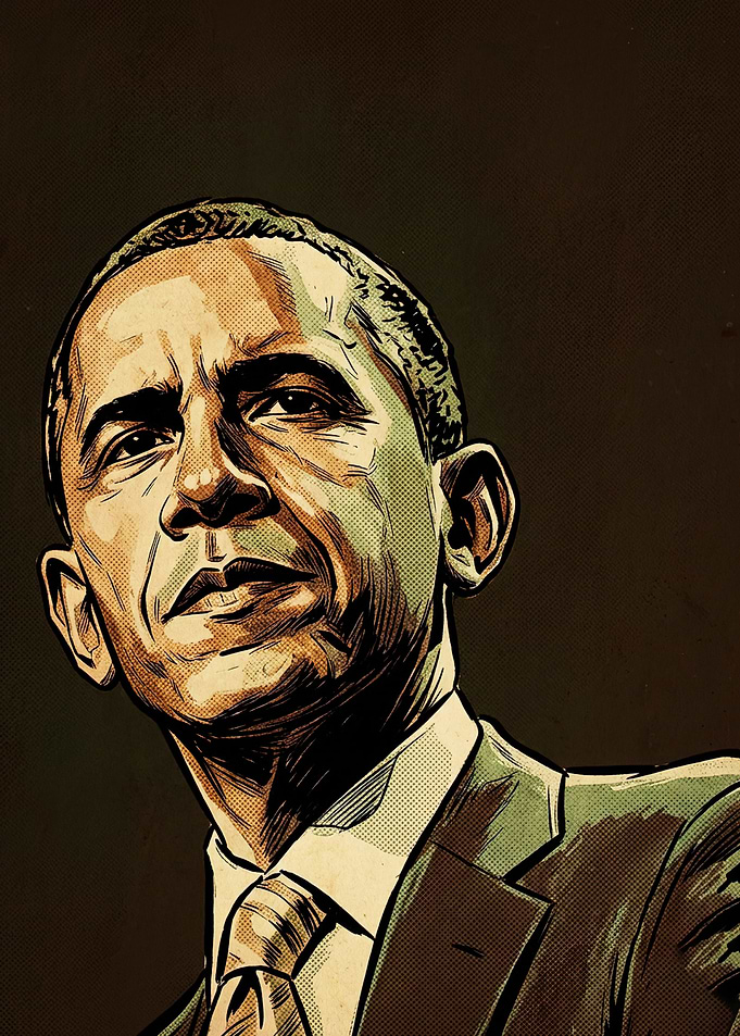Stylized Portrait of Barack Obama