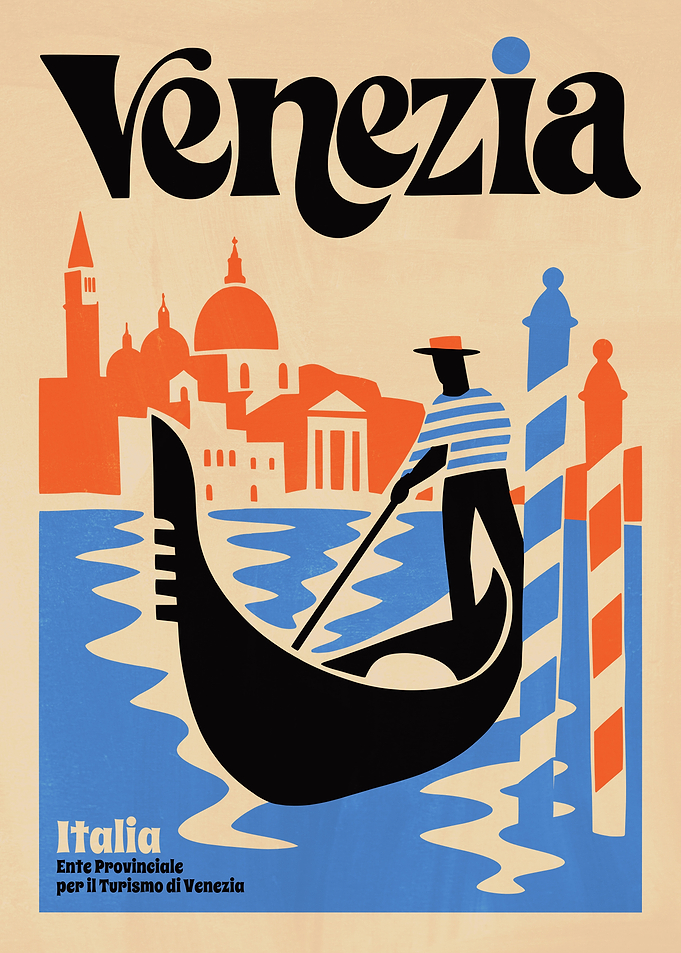 Vintage Venice Travel Poster
