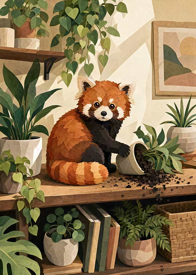 Red Panda Caught in the Act