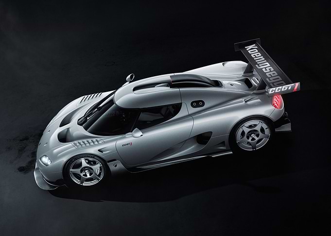 Silver Koenigsegg CCGT Supercar