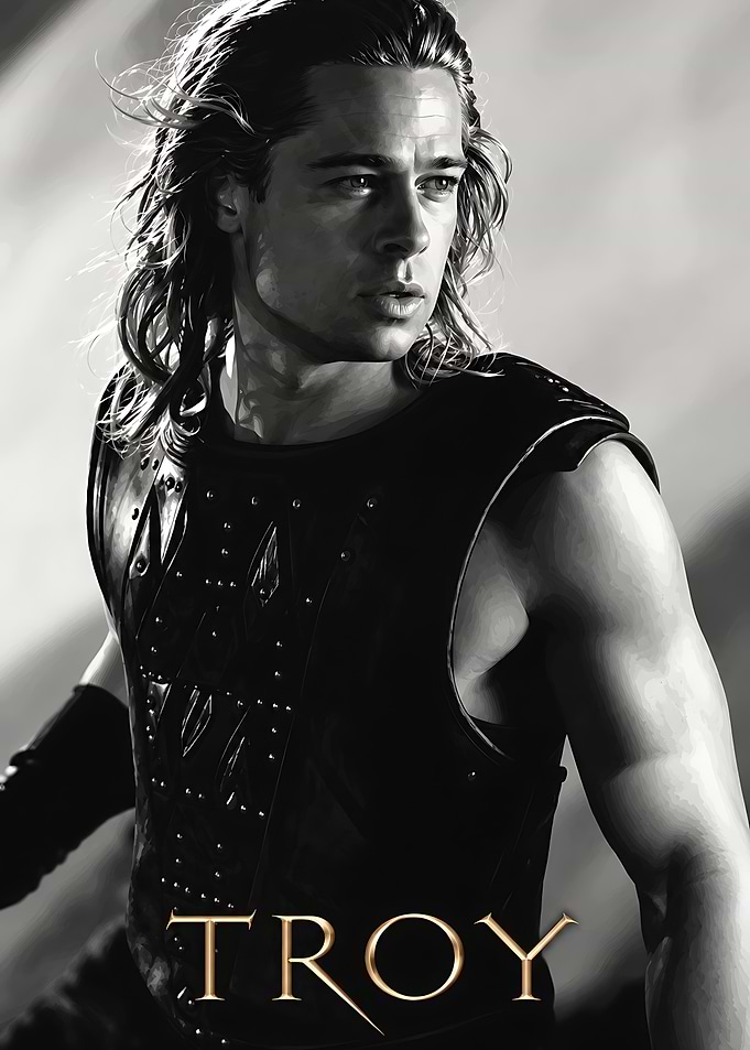 Brad Pitt as Achilles in Troy