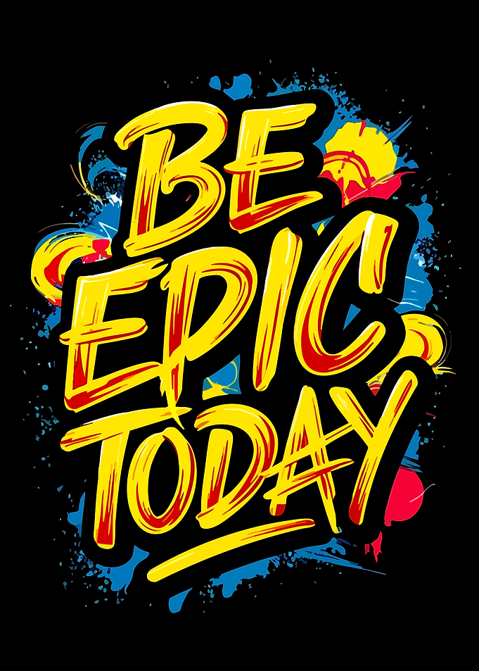 Be Epic Today Motivational Typography