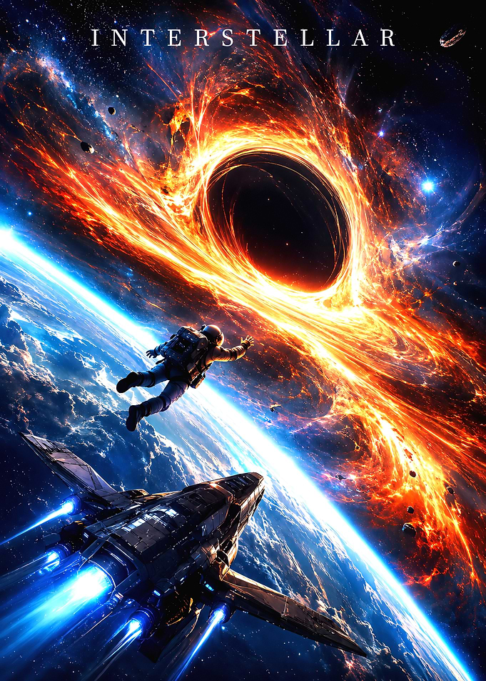 Interstellar Movie Poster Space Scene
