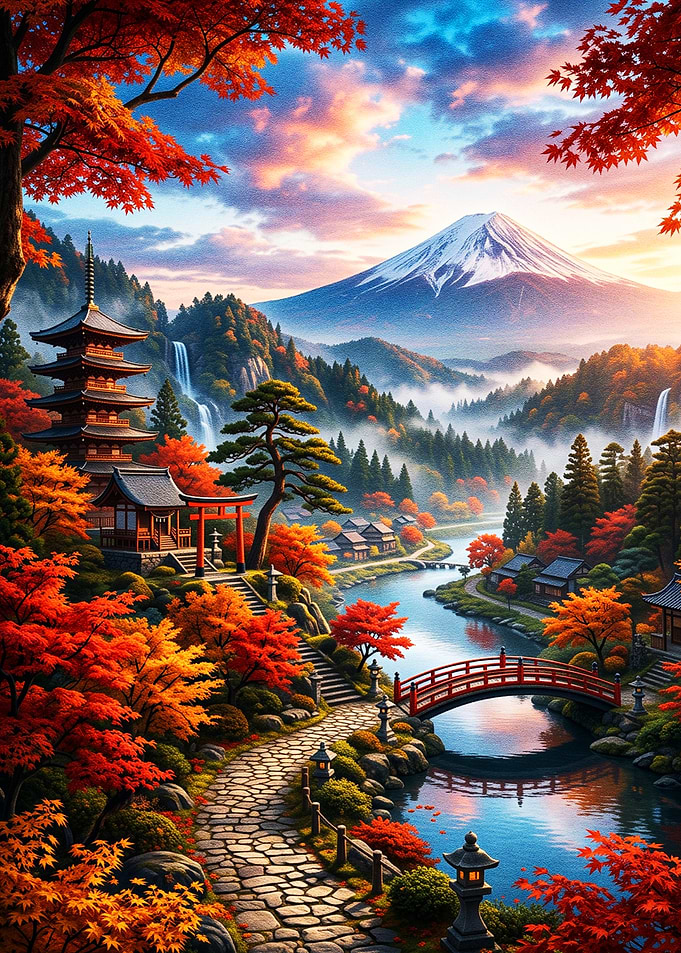 Autumn Valley of Japan