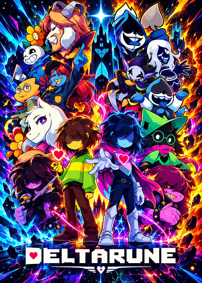 Deltarune Character Ensemble Poster