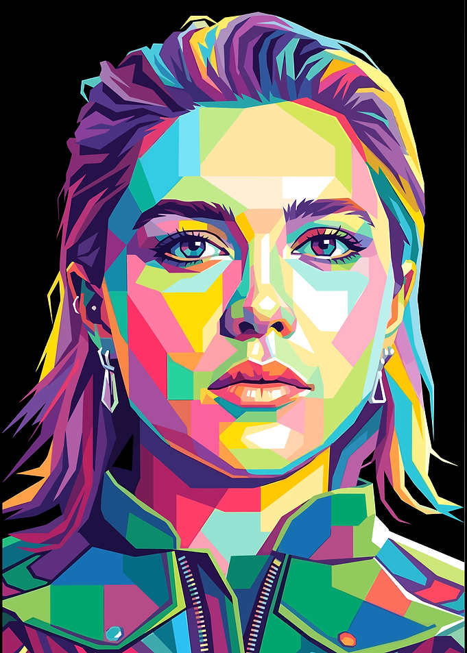 Florence Pugh Pop Art Portrait