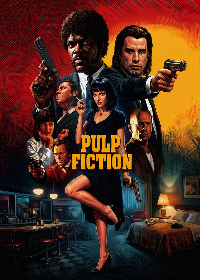 Pulp Fiction Movie Poster Art