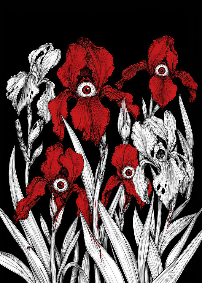 Surreal Eyeball Iris Flower