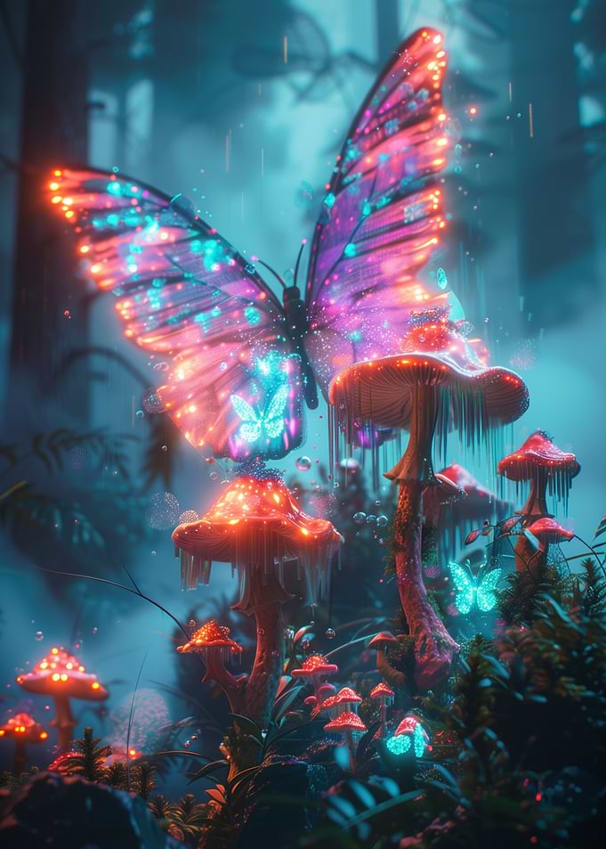 Rain in the Fungal Grove