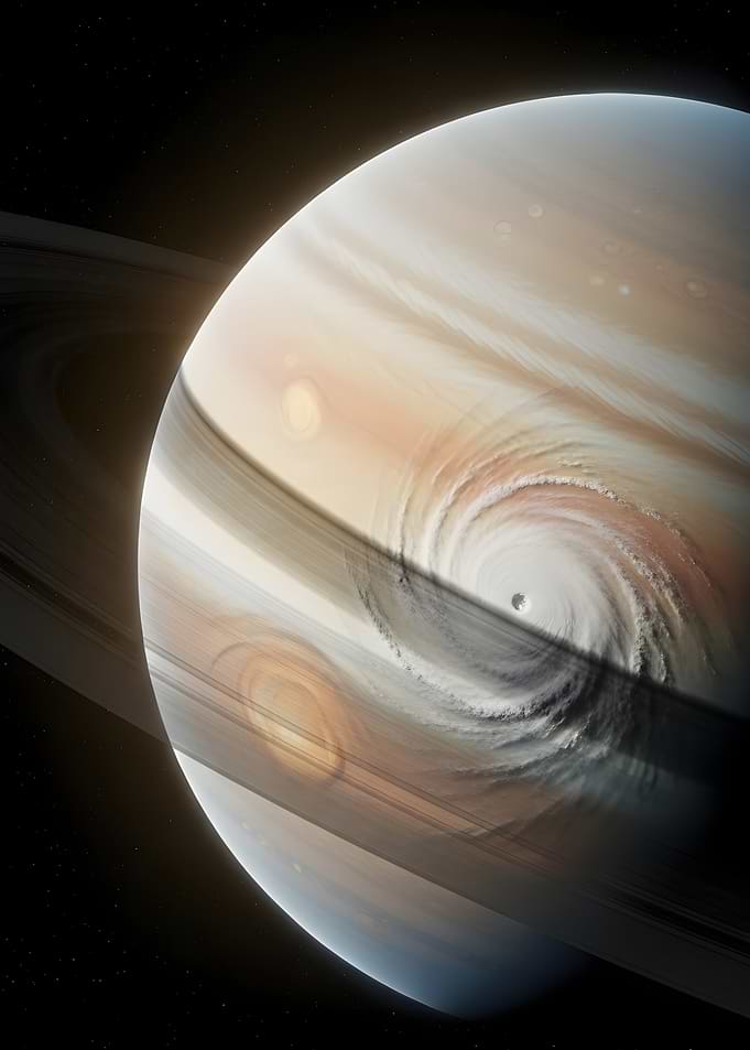 Giant Gas Planet with Massive Storm