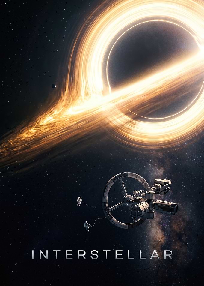 Interstellar Movie Poster with Black Hole