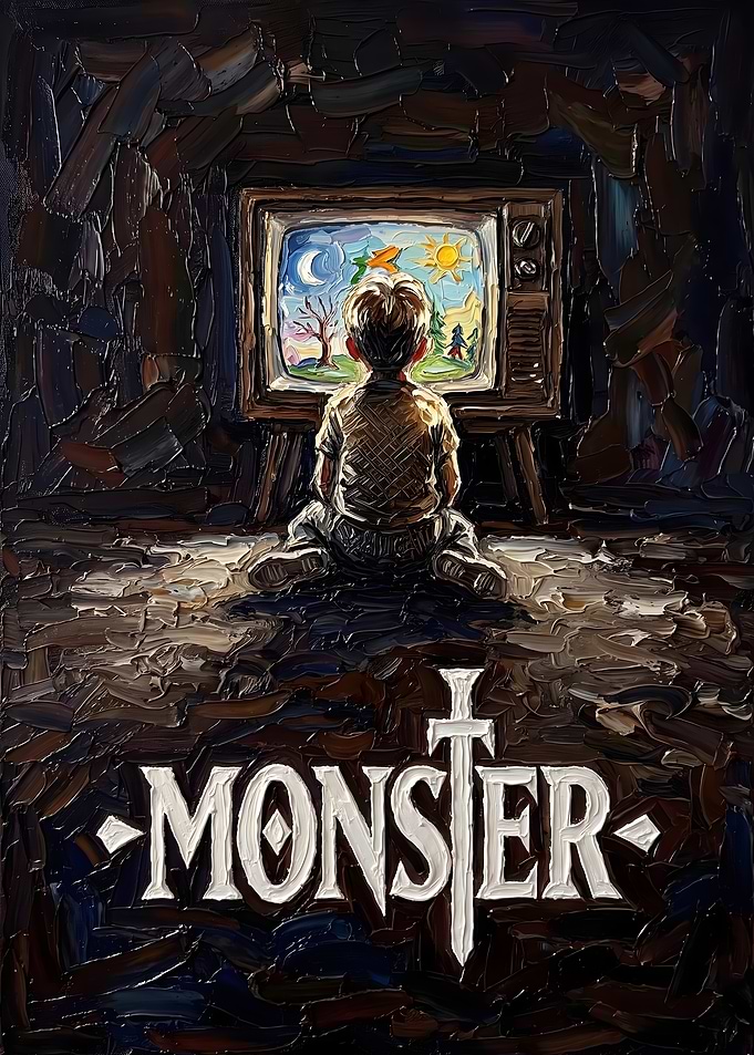 Monster Anime Oil Painting Poster