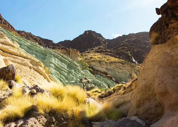Gran Canaria Colorful Rocky Canyon Landscape
