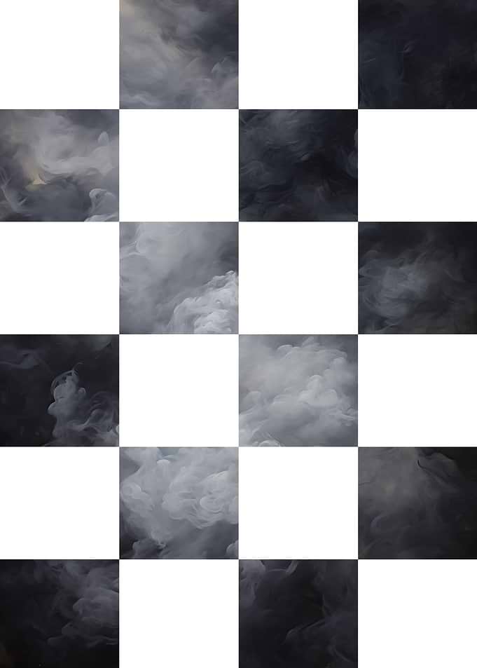 Abstract Checkerboard Smoke Pattern