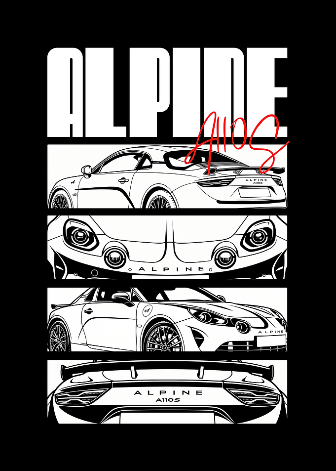 Alpine A110S Car Poster