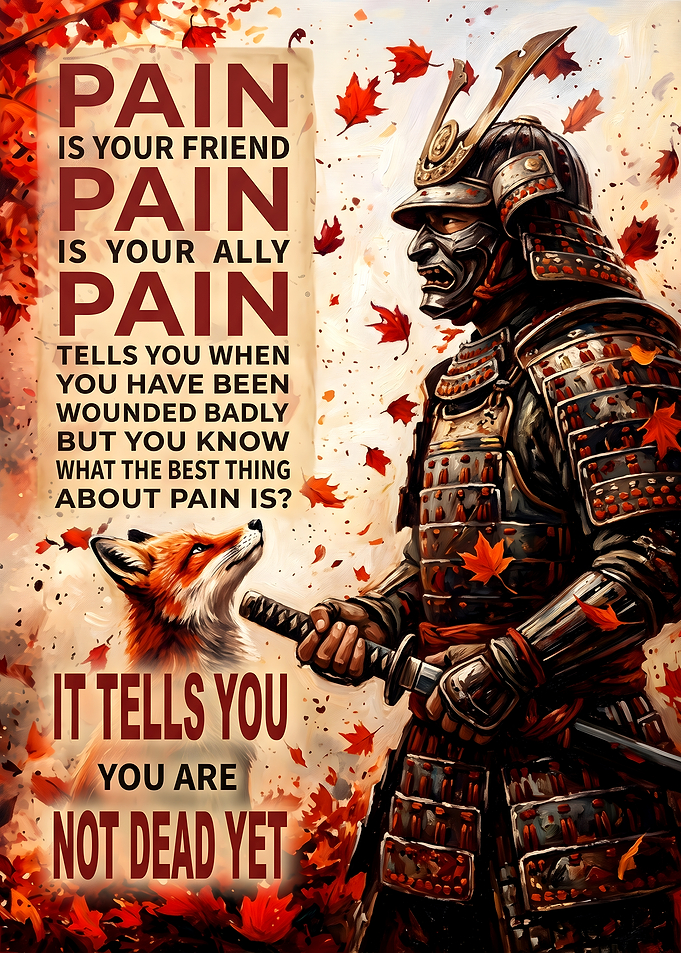Samurai and Fox Inspirational Poster