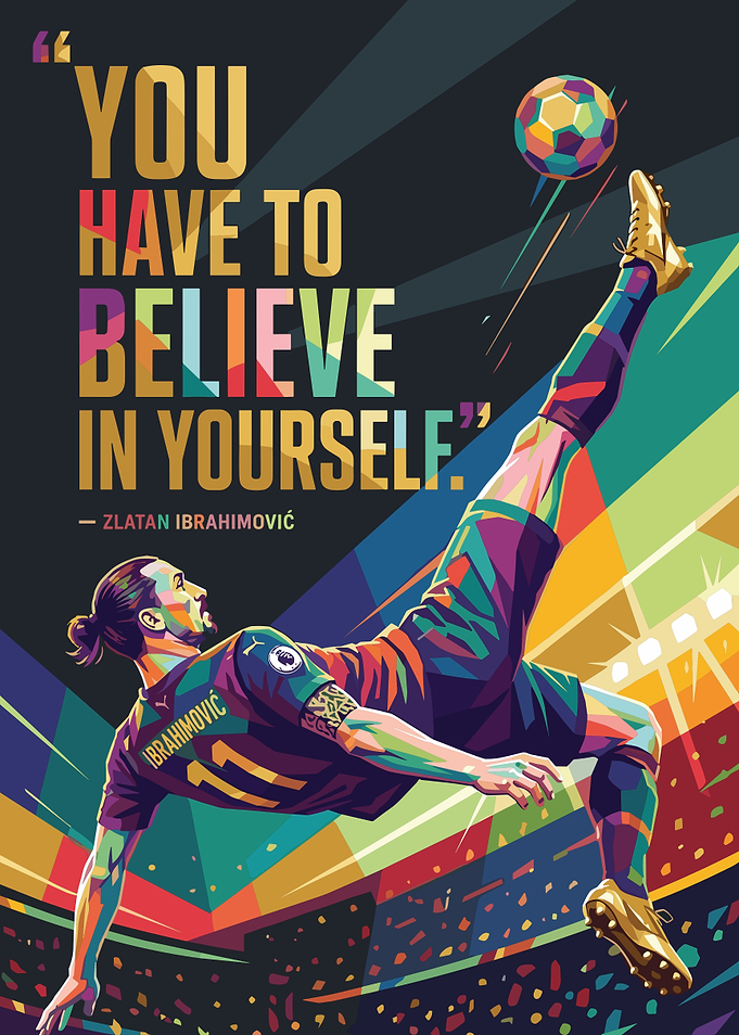 Zlatan Ibrahimovic Pop Art Poster