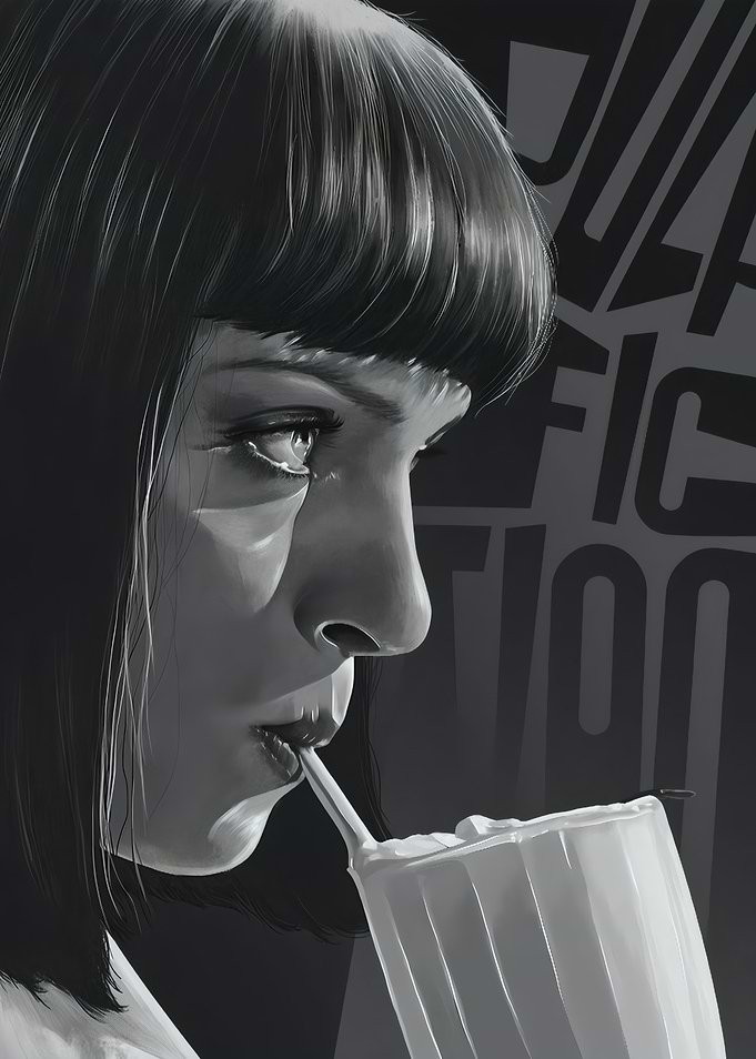 Mia Wallace Pulp Fiction Portrait