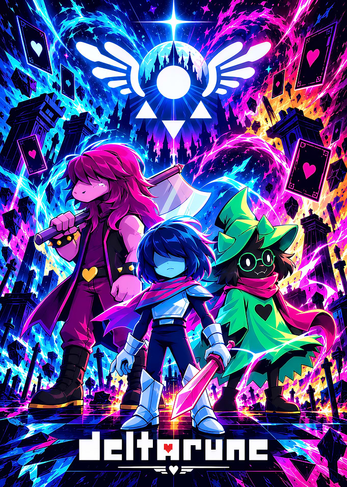 Deltarune Main Characters Poster