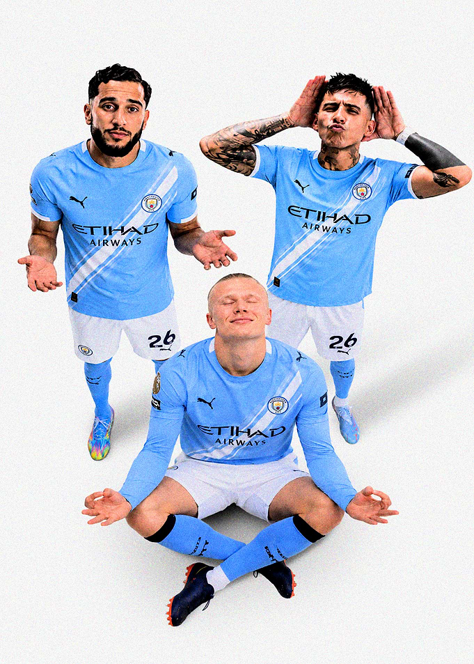 Manchester City Players Posing Together