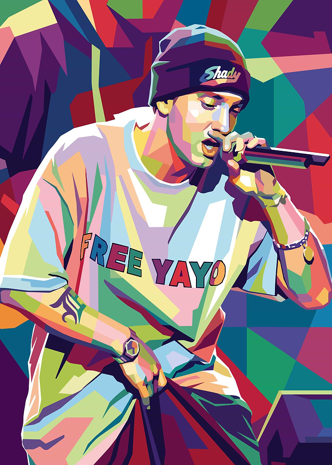 Eminem WPAP Pop Art Portrait