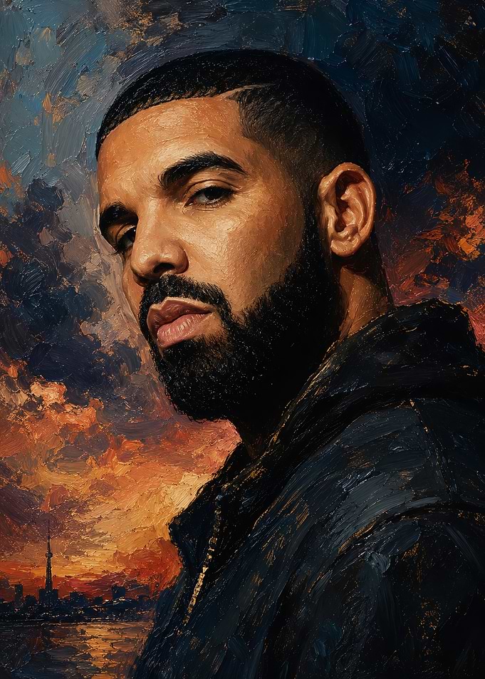 Oil Painting Portrait of Drake