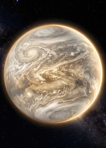 Venus Detailed View of Planet