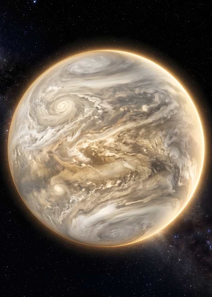 Venus Detailed View of Planet