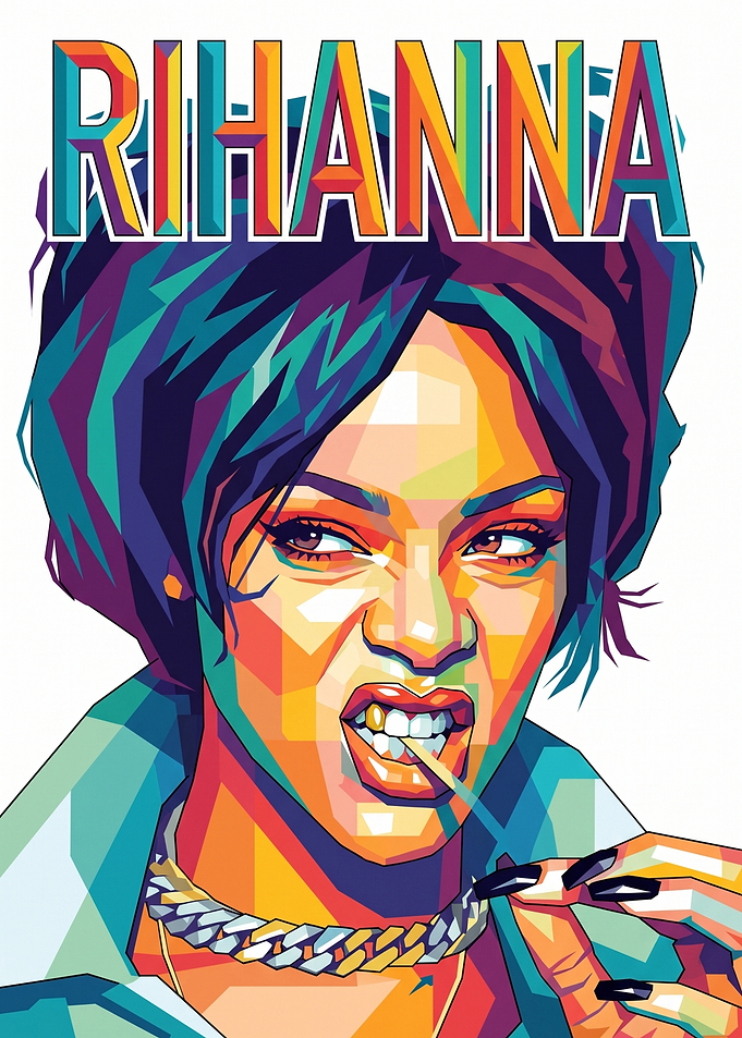 Rihanna Pop Art Portrait