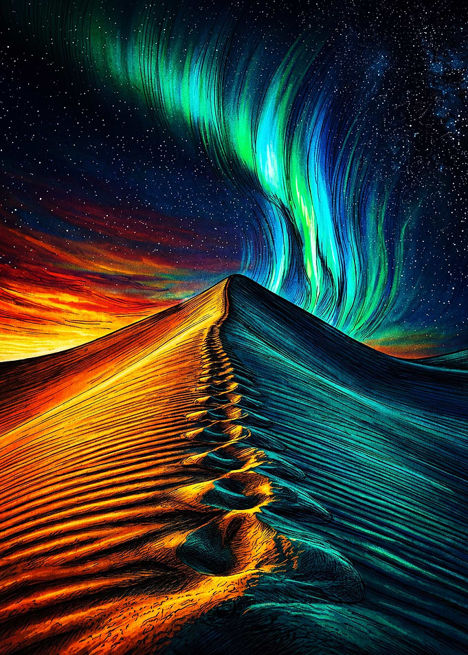 Duality of Desert and Aurora