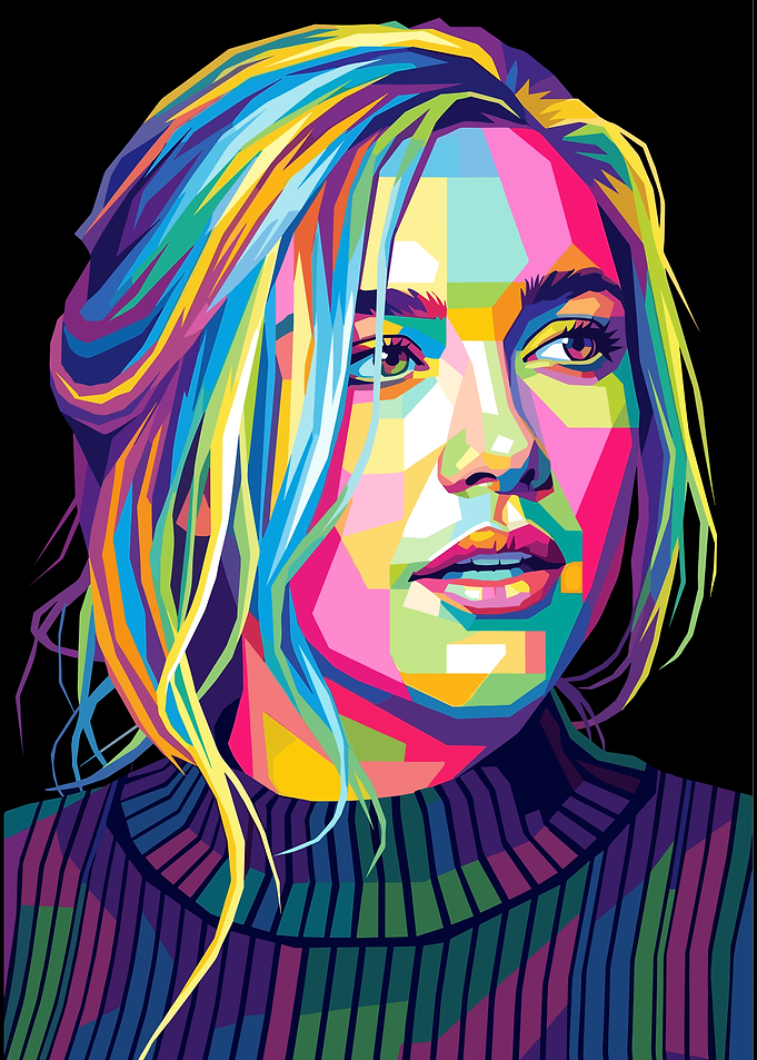 Florence Pugh Pop Art Portrait