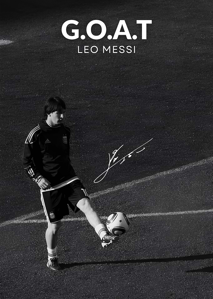 Lionel Messi G.O.A.T. Poster
