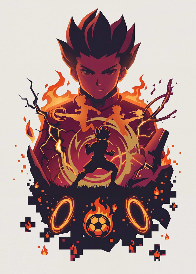 Inazuma Eleven Anime Soccer Illustration