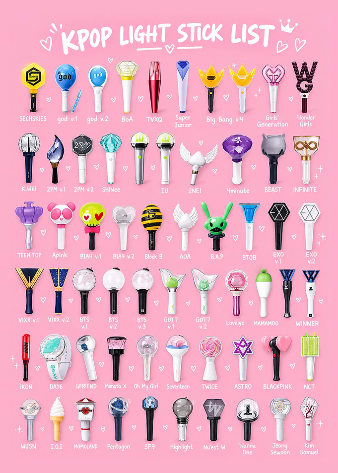 Comprehensive K-Pop Light Stick Collection