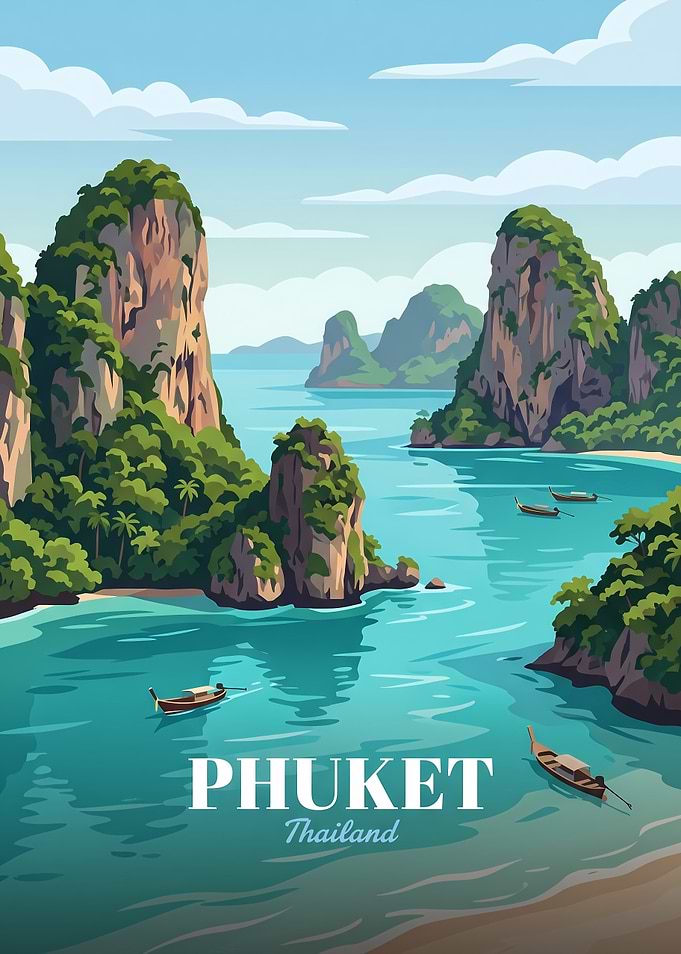 Phuket Thailand Travel Poster