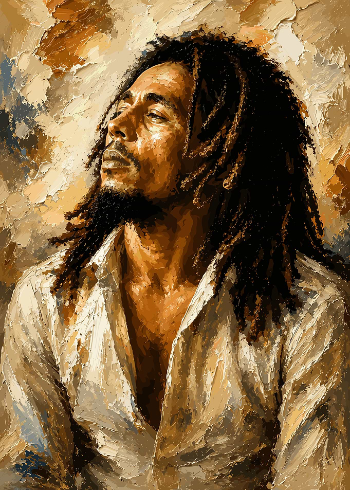 Bob Marley Oil Painting Portrait