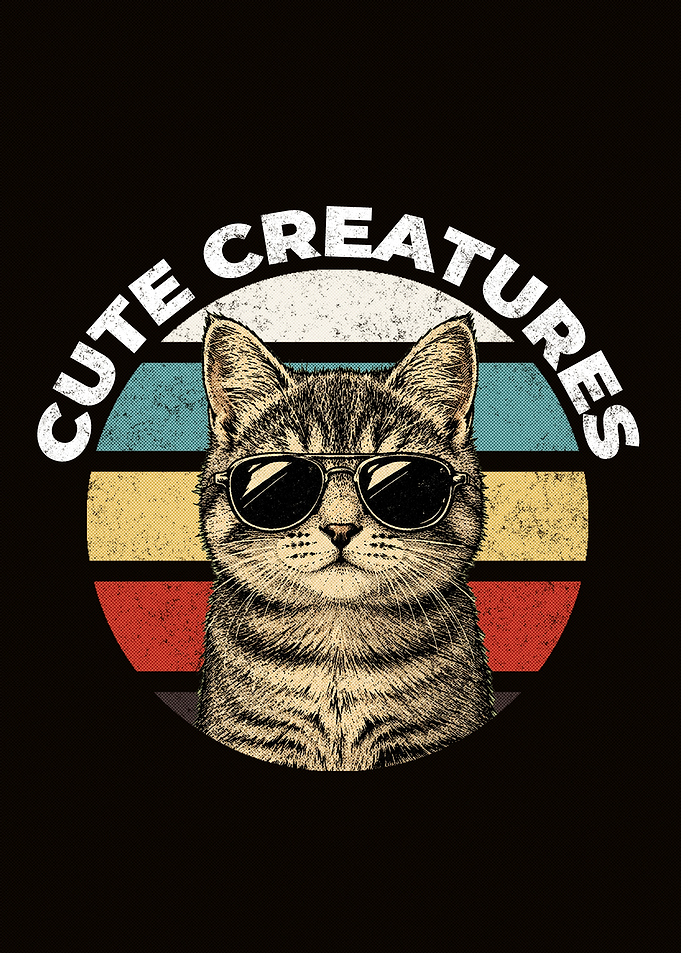 Cool Cat with Sunglasses Graphic