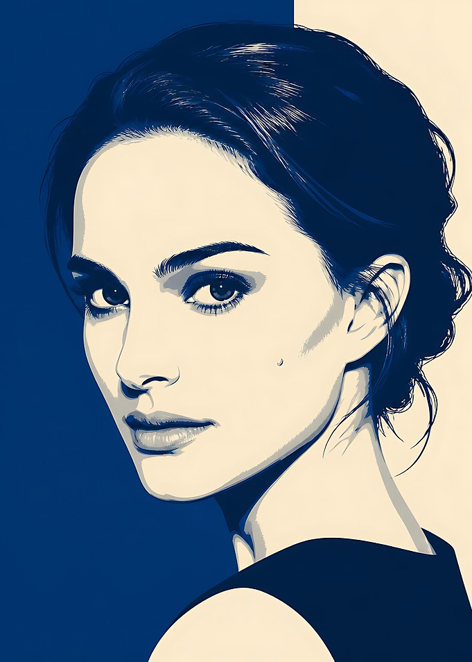 Natalie Portman Minimalist Portrait