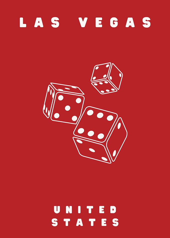 Las Vegas Dice Minimalist Poster